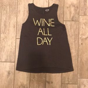 Wine All Day Tank Top size M